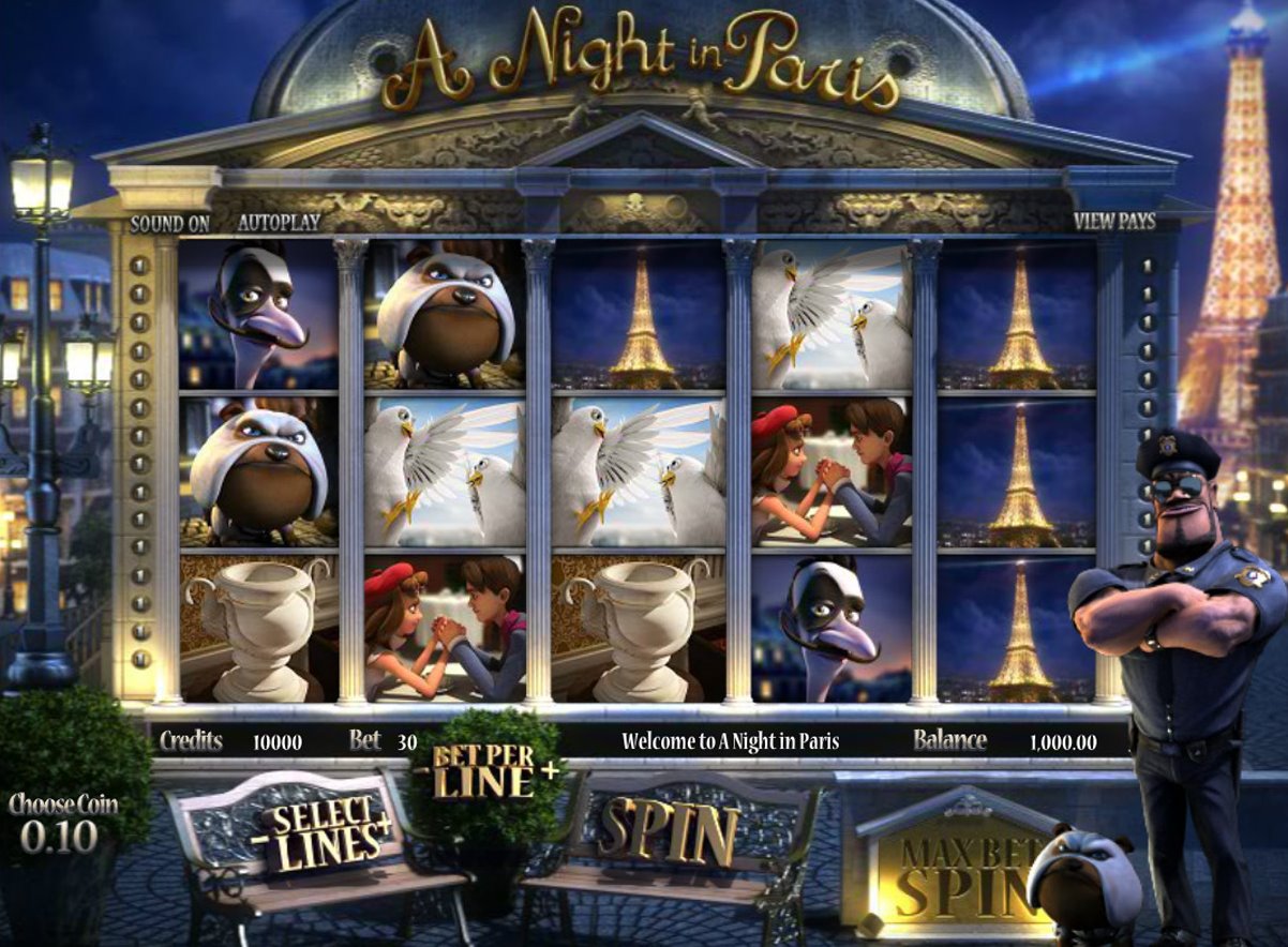 Игровые слоты «A Night in Paris» в казино Рокс